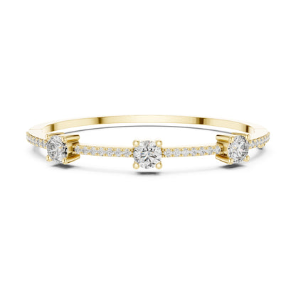 Vintage 3.75 CT Round Cut Colorless Diamond Prong Set Sparkling Perfect Dainty Party Wear Bangle Bracelets - HIGHCARAT DIAMONDS