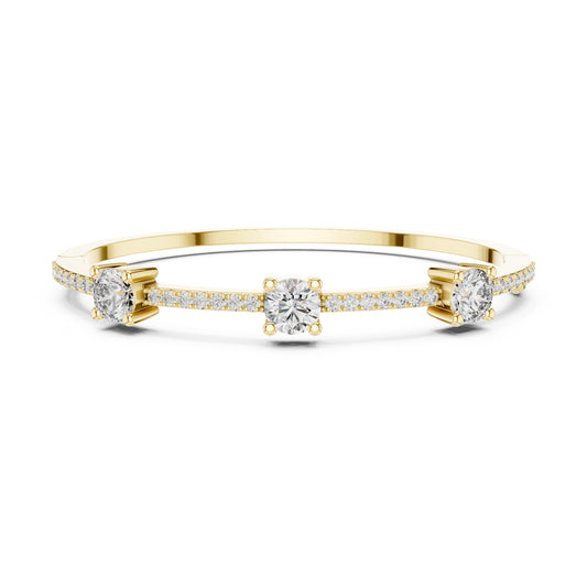 Vintage 3.75 CT Round Cut Colorless Diamond Prong Set Sparkling Perfect Dainty Party Wear Bangle Bracelets - HIGHCARAT DIAMONDS
