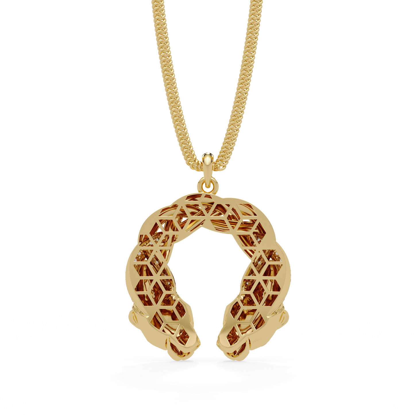 Dual Koi Fish Infinity Lab Grown Diamond Pendant - HIGHCARAT DIAMONDS