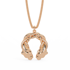 Dual Koi Fish Infinity Lab Grown Diamond Pendant - HIGHCARAT DIAMONDS