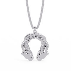 Dual Koi Fish Infinity Lab Grown Diamond Pendant - HIGHCARAT DIAMONDS