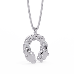 Dual Koi Fish Infinity Lab Grown Diamond Pendant - HIGHCARAT DIAMONDS