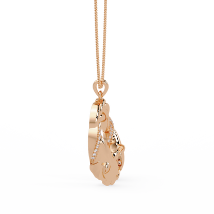 Dual Koi Fish Infinity Lab Grown Diamond Pendant - HIGHCARAT DIAMONDS