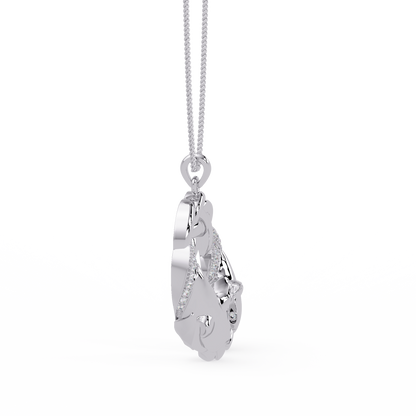 Dual Koi Fish Infinity Lab Grown Diamond Pendant - HIGHCARAT DIAMONDS