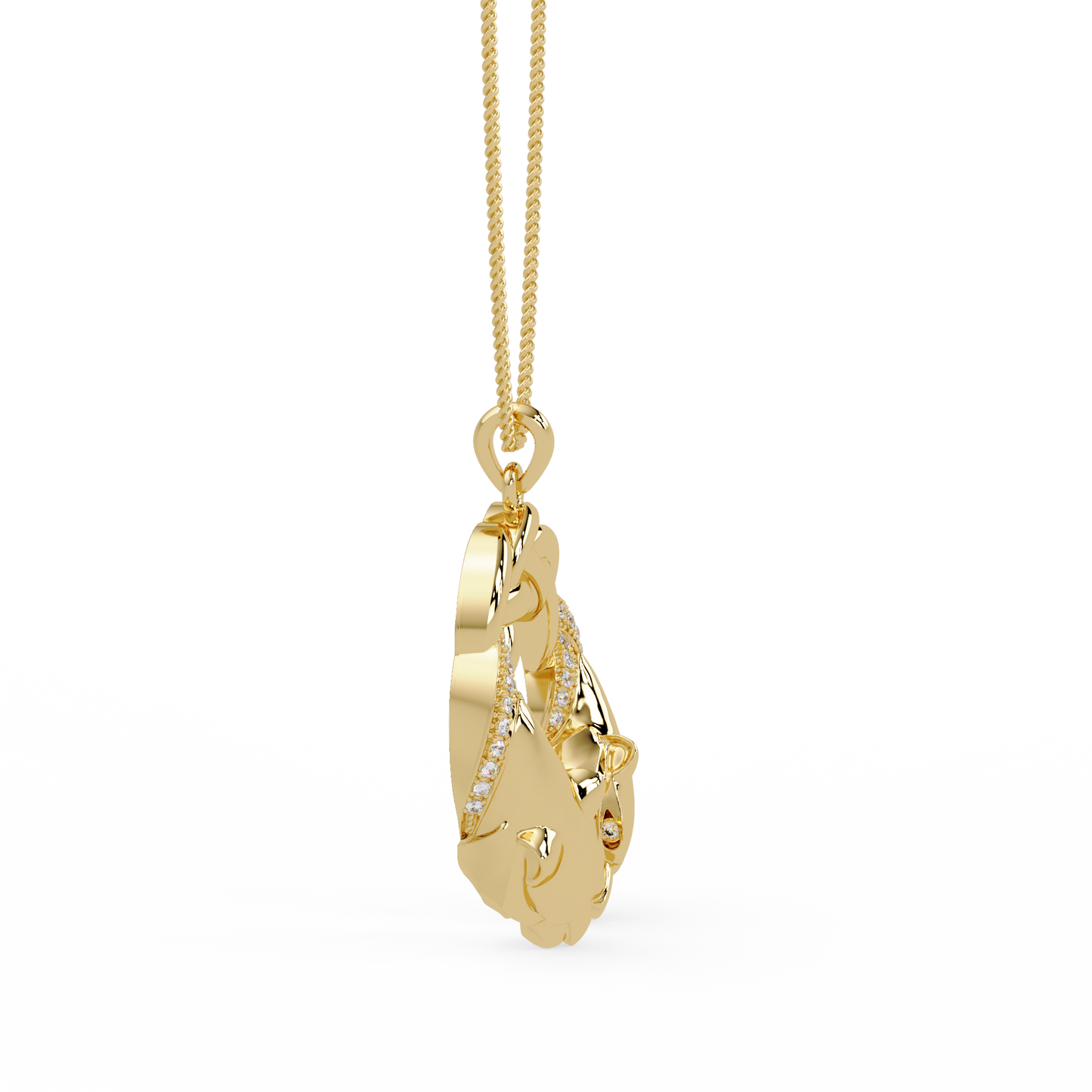 Dual Koi Fish Infinity Lab Grown Diamond Pendant - HIGHCARAT DIAMONDS