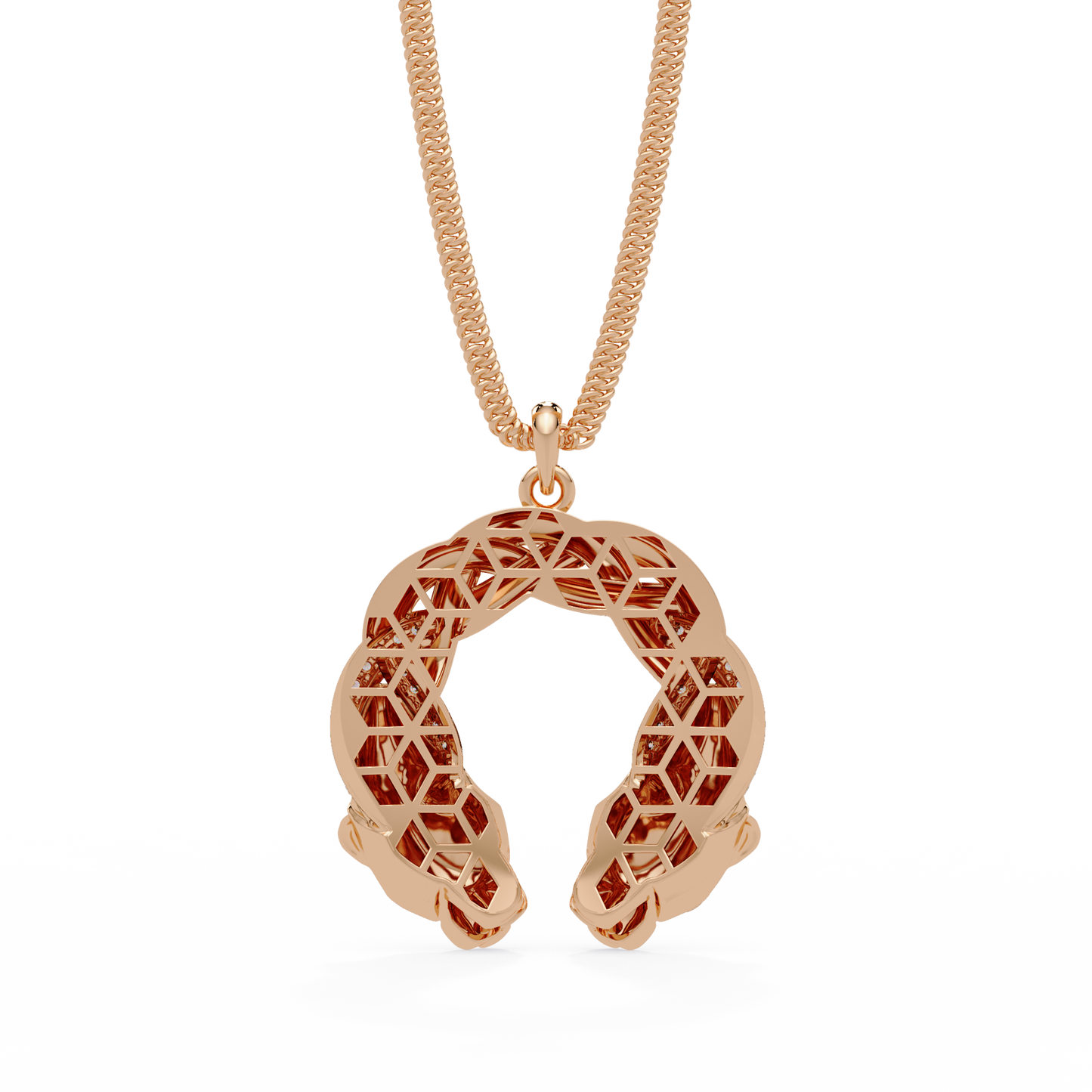 Dual Koi Fish Infinity Lab Grown Diamond Pendant - HIGHCARAT DIAMONDS