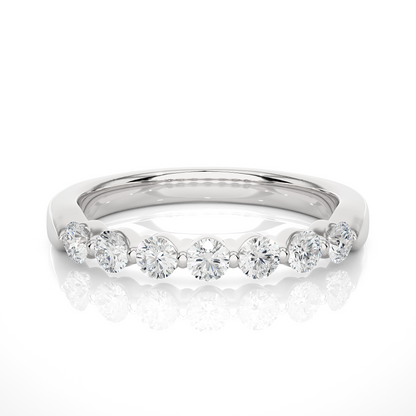 Timeless Shared Prong Diamond Eternity Band In 18K Solid Gold  Bridal Wedding Ring Set - HIGHCARAT DIAMONDS