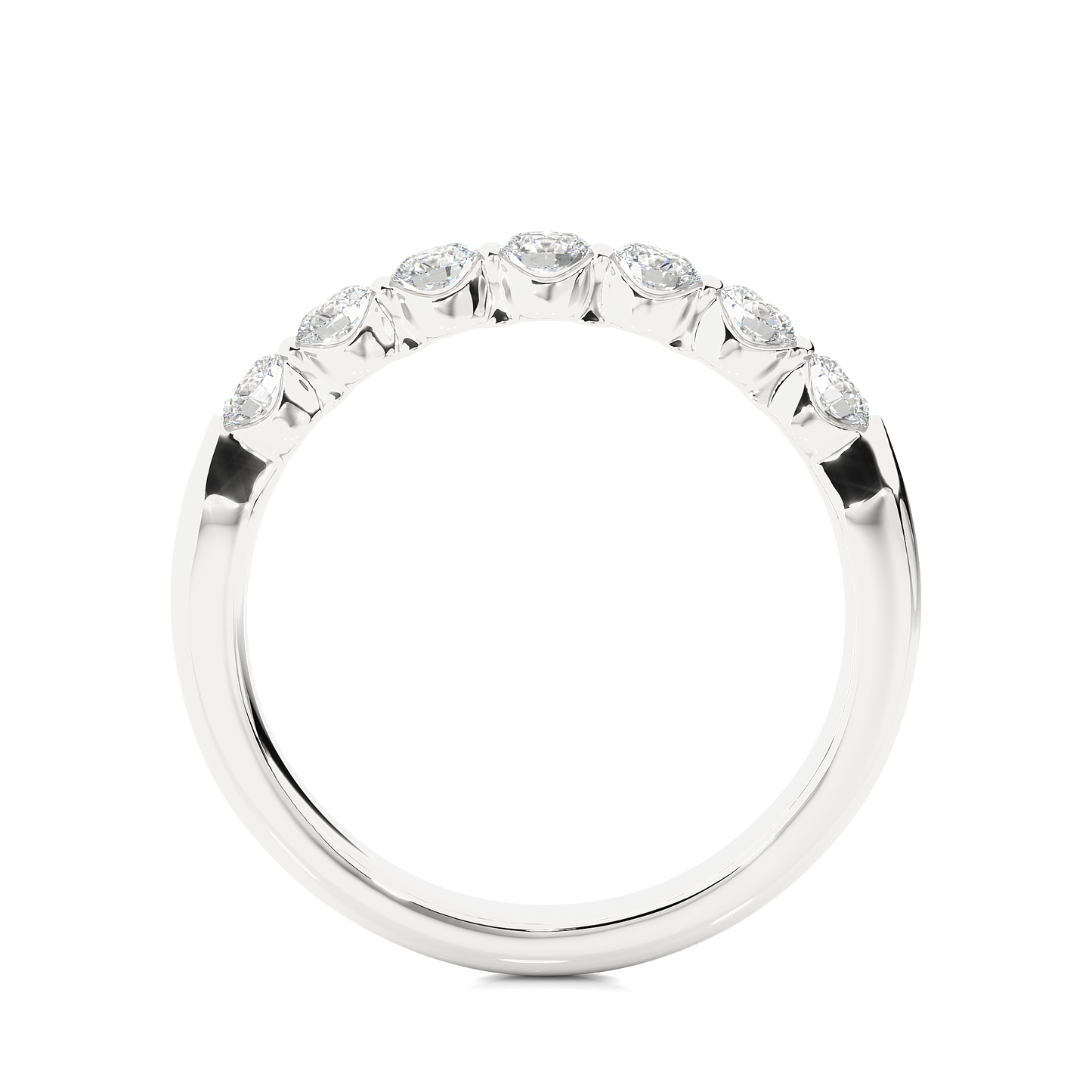 Timeless Shared Prong Diamond Eternity Band In 18K Solid Gold  Bridal Wedding Ring Set - HIGHCARAT DIAMONDS