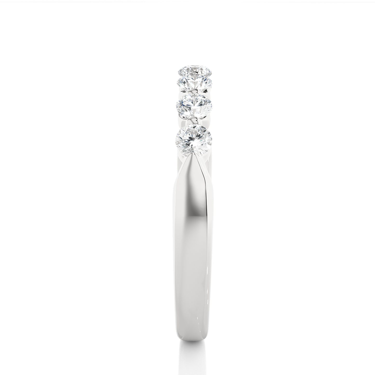Timeless Shared Prong Diamond Eternity Band In 18K Solid Gold  Bridal Wedding Ring Set - HIGHCARAT DIAMONDS