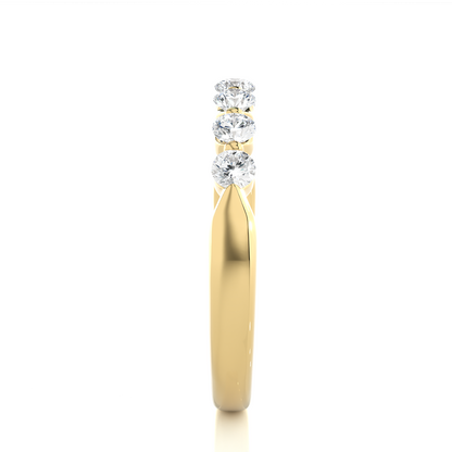 Timeless Shared Prong Diamond Eternity Band In 18K Solid Gold  Bridal Wedding Ring Set - HIGHCARAT DIAMONDS