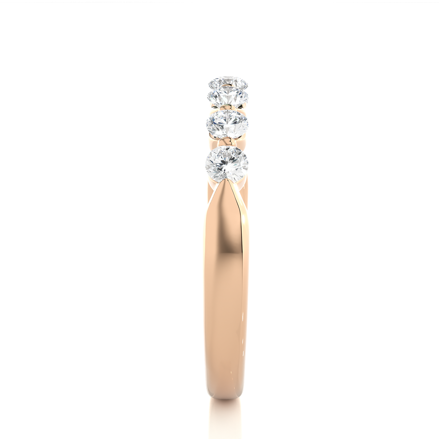 Timeless Shared Prong Diamond Eternity Band In 18K Solid Gold  Bridal Wedding Ring Set - HIGHCARAT DIAMONDS