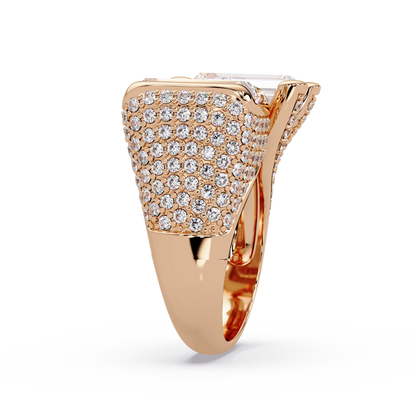 Toi et Moi Emerald Cut Lab Grown Diamond Bezel Ring - HIGHCARAT DIAMONDS