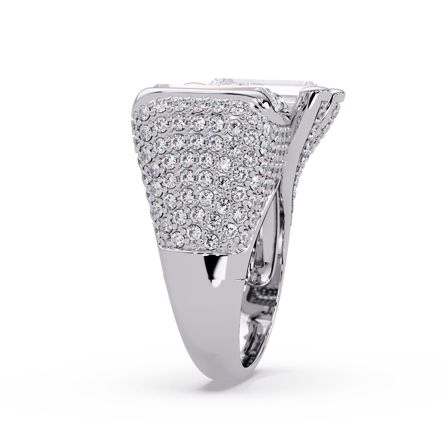 Toi et Moi Emerald Cut Lab Grown Diamond Bezel Ring - HIGHCARAT DIAMONDS