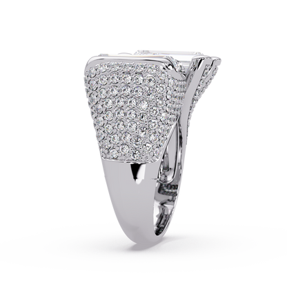 Toi et Moi Emerald Cut Lab Grown Diamond Bezel Ring - HIGHCARAT DIAMONDS