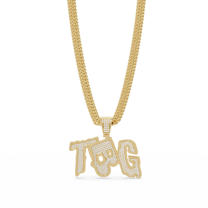 Top TBG Letter Lab Grown Diamond Pendant Necklace - HIGHCARAT DIAMONDS