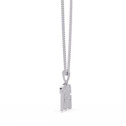 Top TBG Letter Lab Grown Diamond Pendant Necklace - HIGHCARAT DIAMONDS