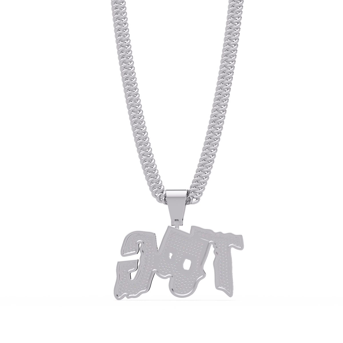 Top TBG Letter Lab Grown Diamond Pendant Necklace - HIGHCARAT DIAMONDS