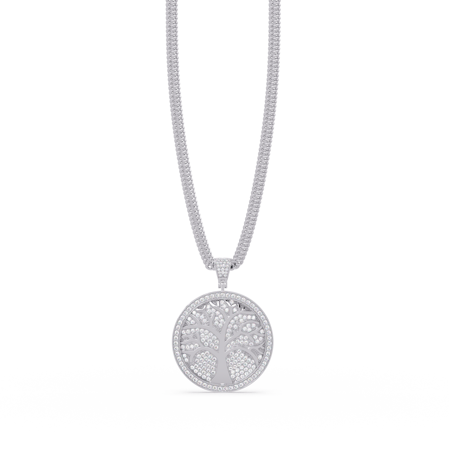 Tree of Life Lab Grown Diamond Medallion Pendant - HIGHCARAT DIAMONDS