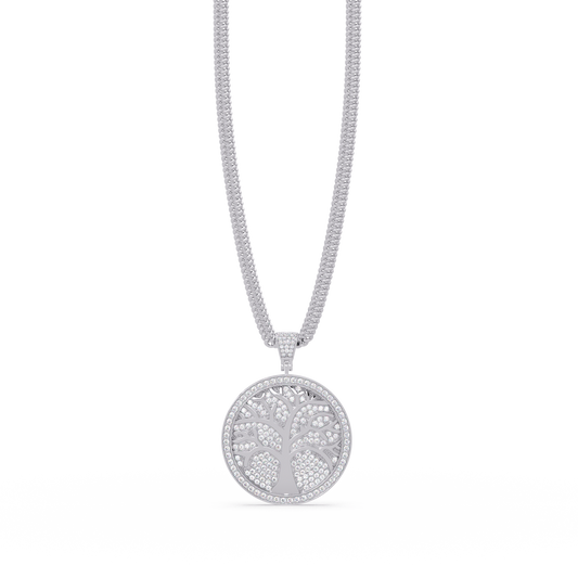 Tree of Life Lab Grown Diamond Medallion Pendant - HIGHCARAT DIAMONDS
