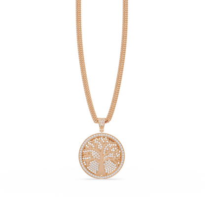 Tree of Life Lab Grown Diamond Medallion Pendant - HIGHCARAT DIAMONDS