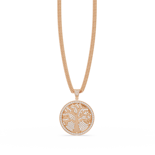 Tree of Life Lab Grown Diamond Medallion Pendant - HIGHCARAT DIAMONDS