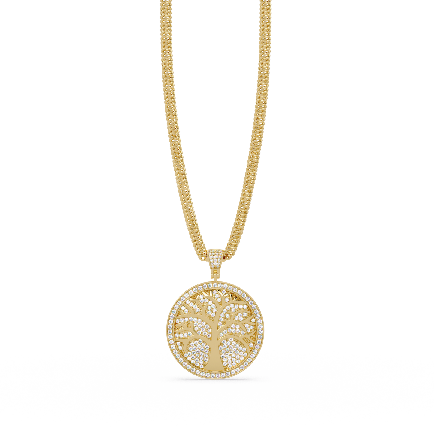 Tree of Life Lab Grown Diamond Medallion Pendant - HIGHCARAT DIAMONDS