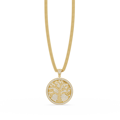 Tree of Life Lab Grown Diamond Medallion Pendant - HIGHCARAT DIAMONDS