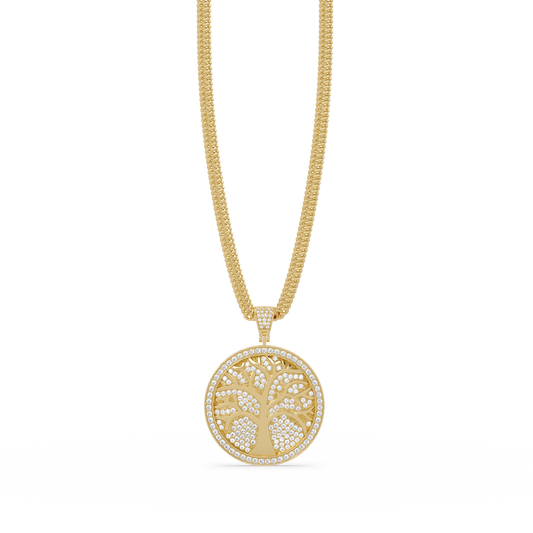 Tree of Life Lab Grown Diamond Medallion Pendant - HIGHCARAT DIAMONDS