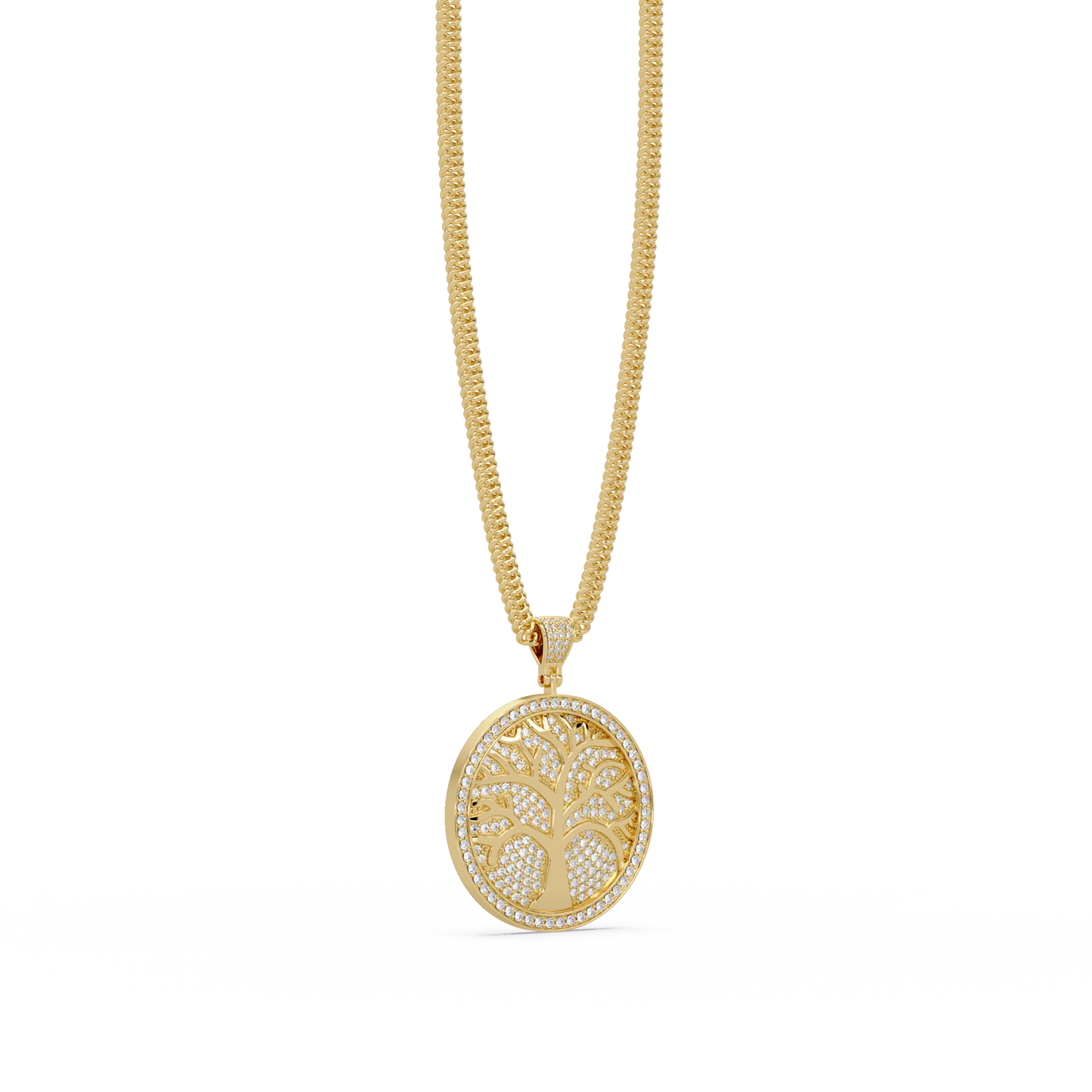 Tree of Life Lab Grown Diamond Medallion Pendant - HIGHCARAT DIAMONDS