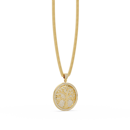 Tree of Life Lab Grown Diamond Medallion Pendant - HIGHCARAT DIAMONDS
