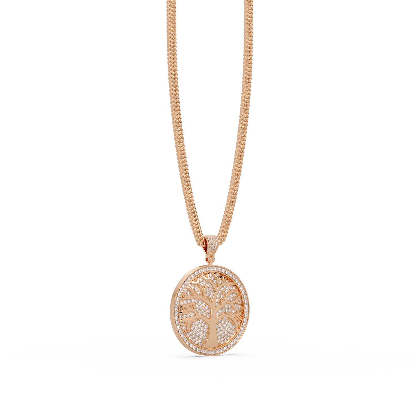 Tree of Life Lab Grown Diamond Medallion Pendant - HIGHCARAT DIAMONDS