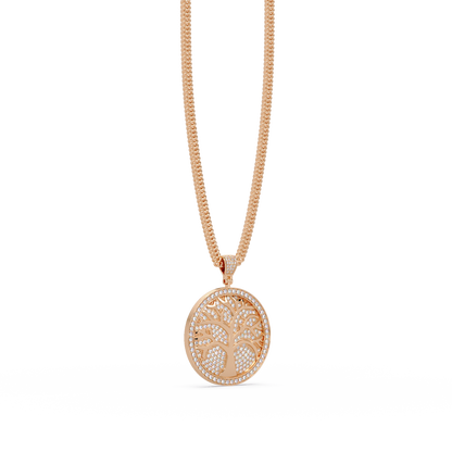 Tree of Life Lab Grown Diamond Medallion Pendant - HIGHCARAT DIAMONDS