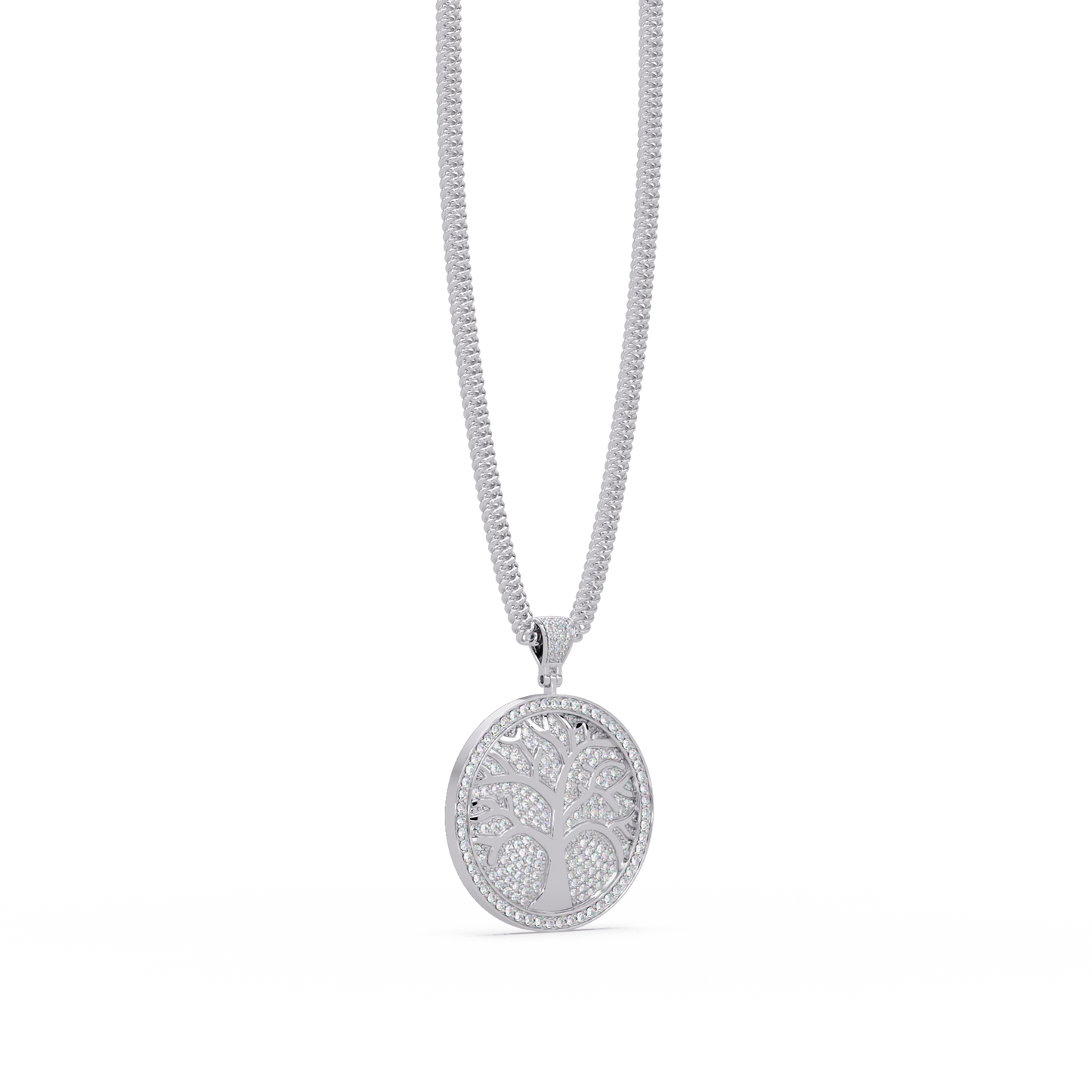 Tree of Life Lab Grown Diamond Medallion Pendant - HIGHCARAT DIAMONDS