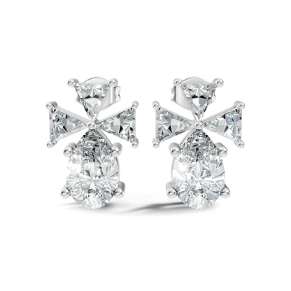 Triangle and Pear Shape Shining Classic Vintage Lab Grown diamond Earrings For Women - HIGHCARAT DIAMONDS