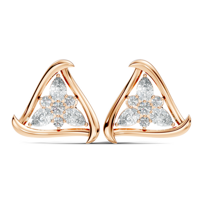 Elegant Pear Or Round Shaped Diamond Stud Earring Classic Affordable Earring Perfect Gift In 14K Solid Gold - HIGHCARAT DIAMONDS
