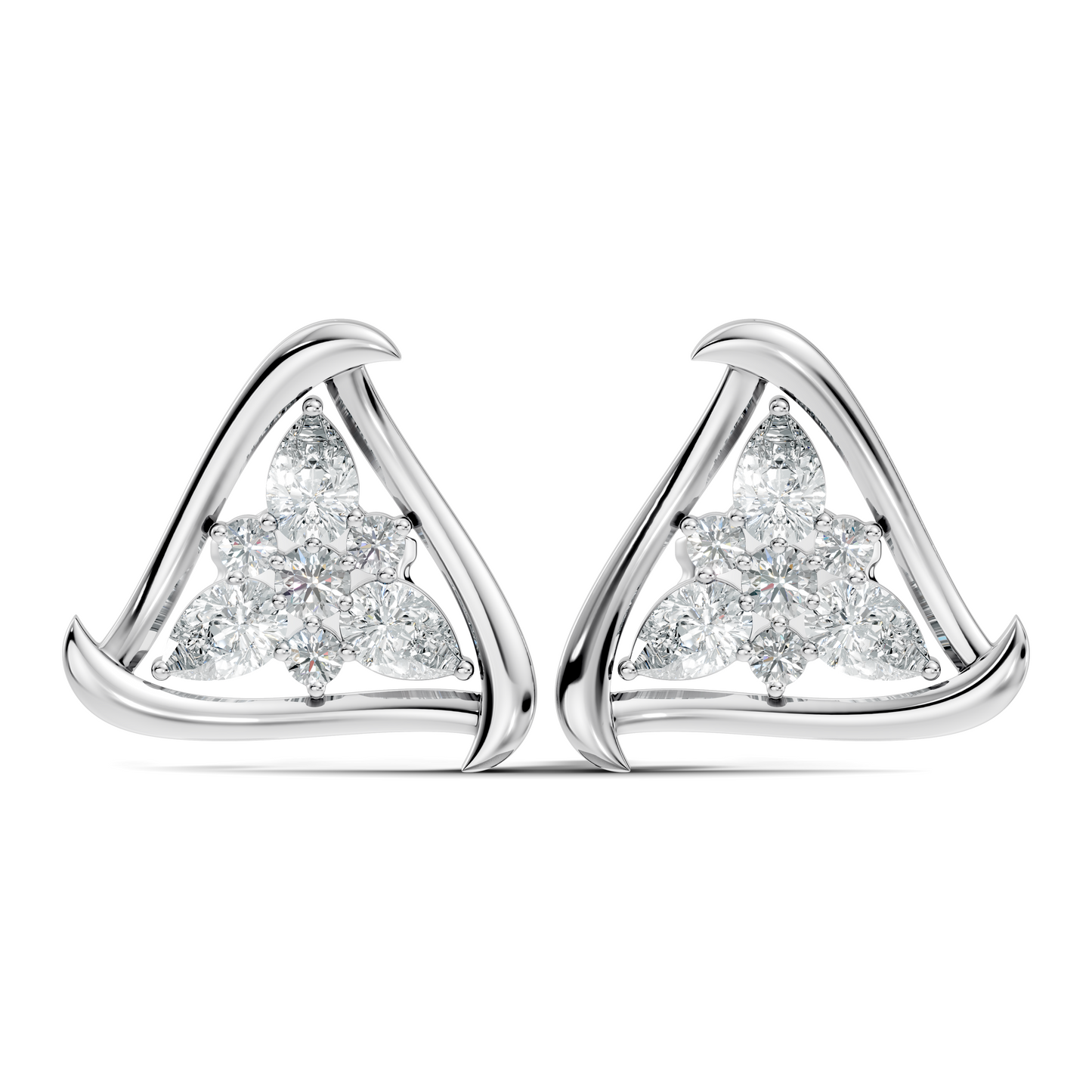 Elegant Pear Or Round Shaped Diamond Stud Earring Classic Affordable Earring Perfect Gift In 14K Solid Gold - HIGHCARAT DIAMONDS