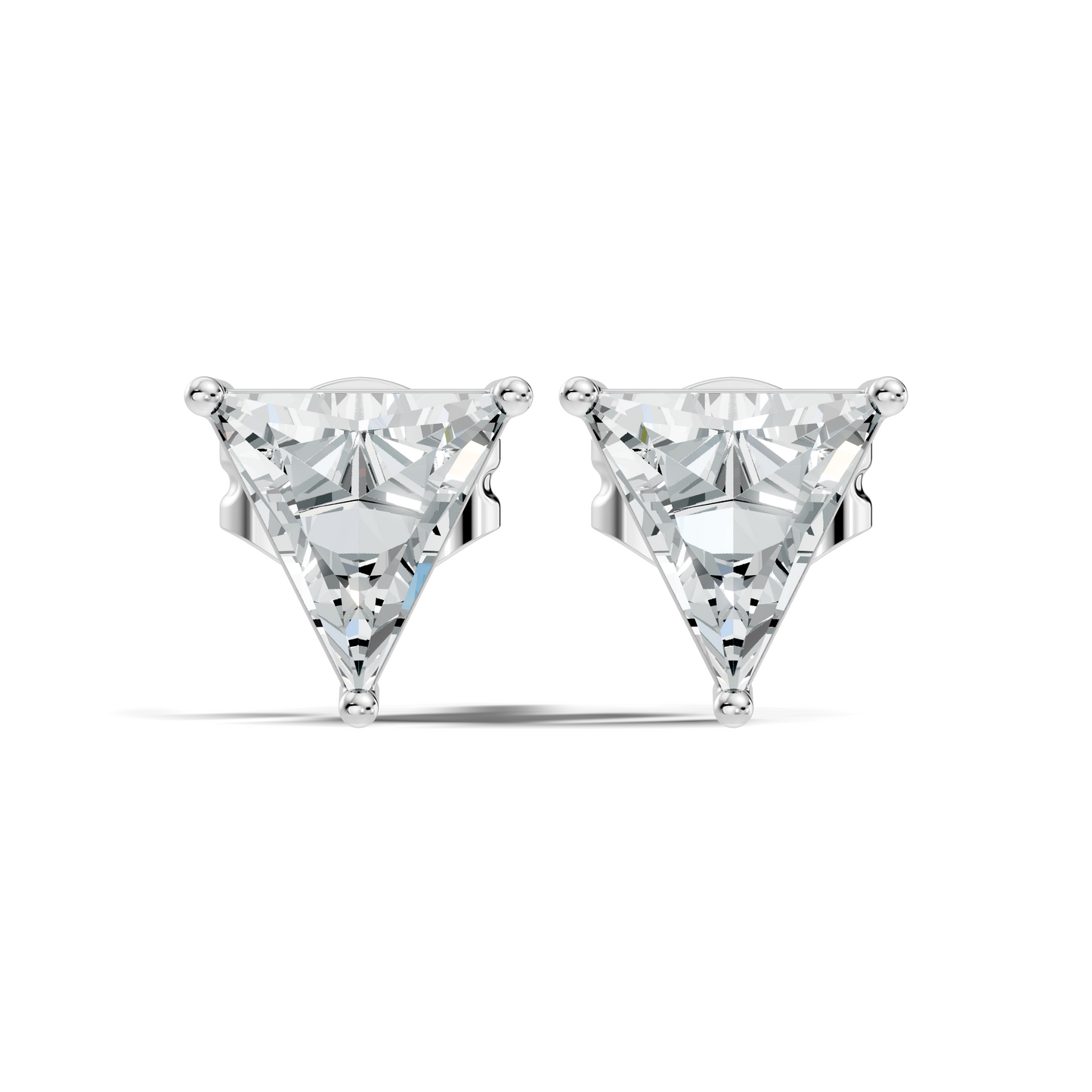 Triangle Shape Lab Grown Sparkling Diamond Stud Earrings For Women Daily Wear Jewelry Collection