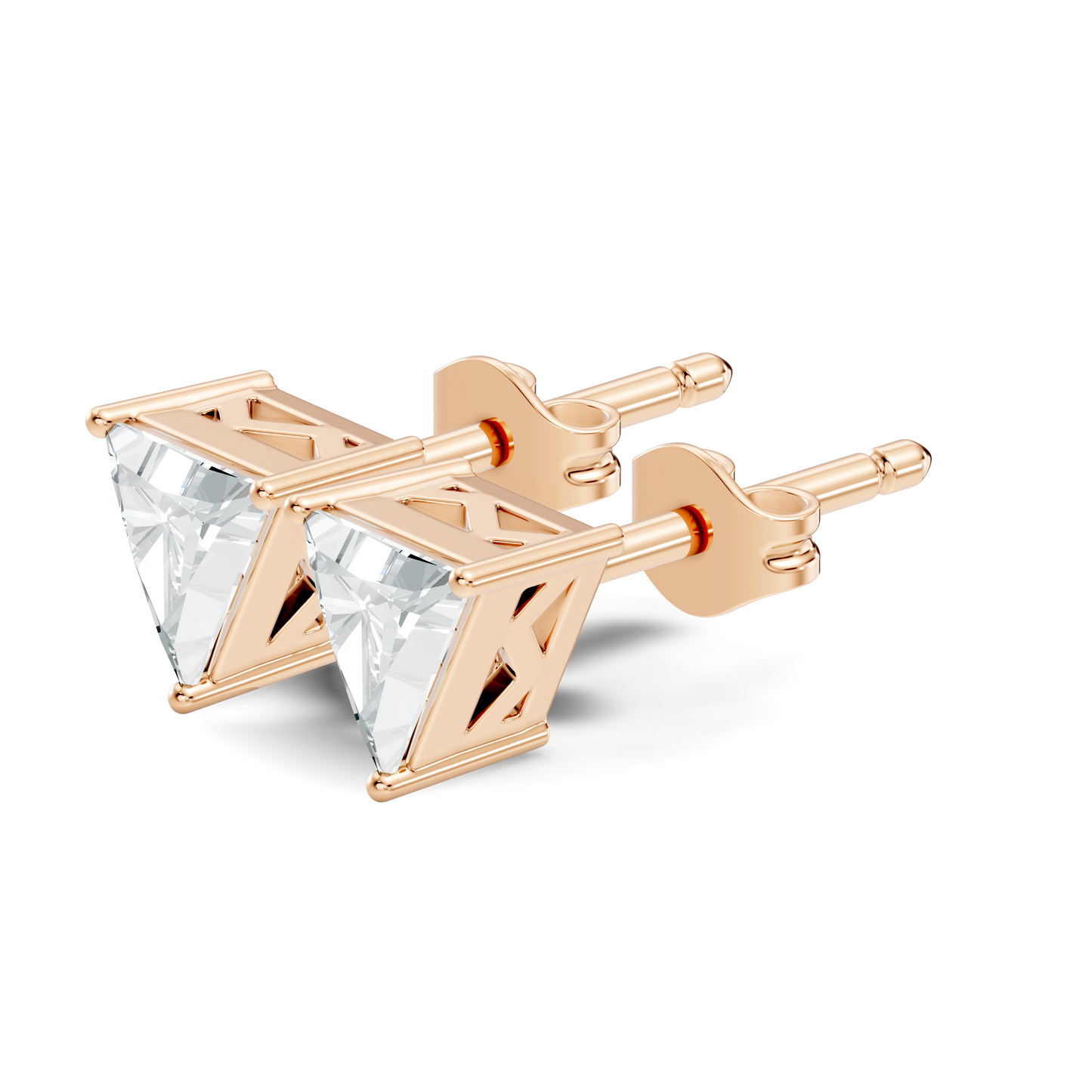 Triangle Shape Lab Grown Sparkling Diamond Stud Earrings For Women Daily Wear Jewelry Collection - HIGHCARAT DIAMONDS
