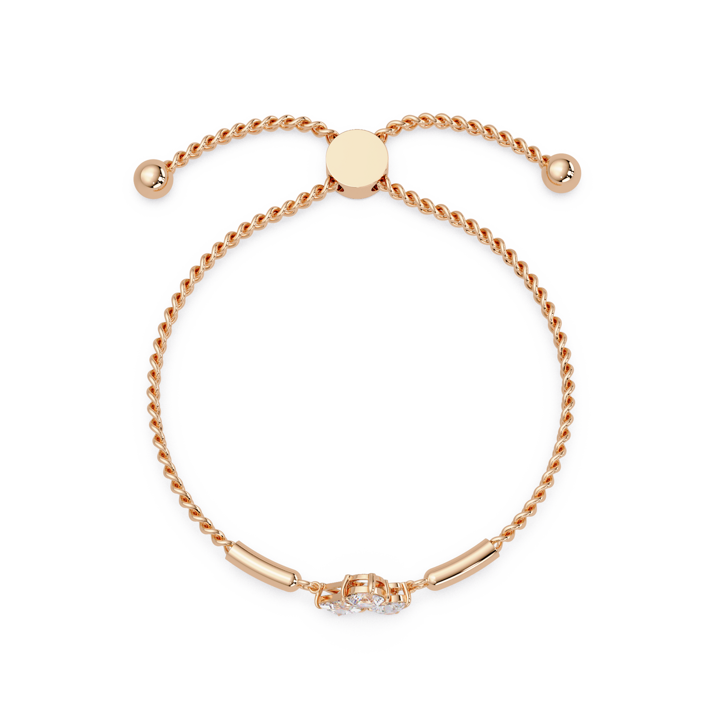 Trio Lab Grown Diamond Shape Adjustable Bracelet - HIGHCARAT DIAMONDS
