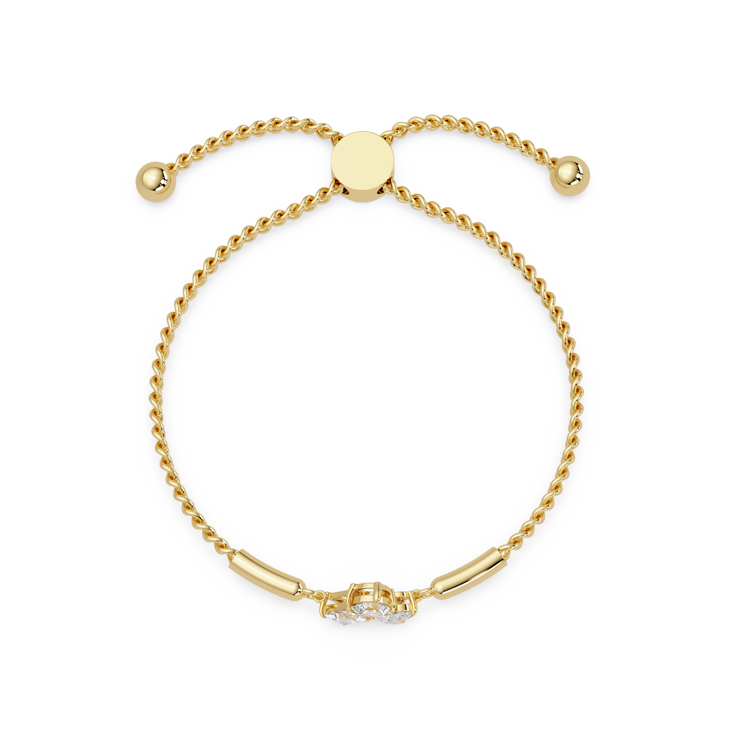 Trio Lab Grown Diamond Shape Adjustable Bracelet - HIGHCARAT DIAMONDS