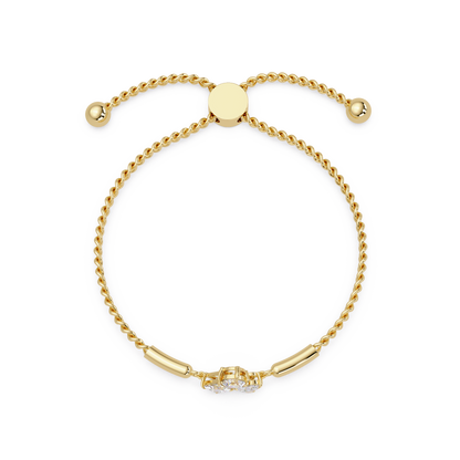 Trio Lab Grown Diamond Shape Adjustable Bracelet - HIGHCARAT DIAMONDS