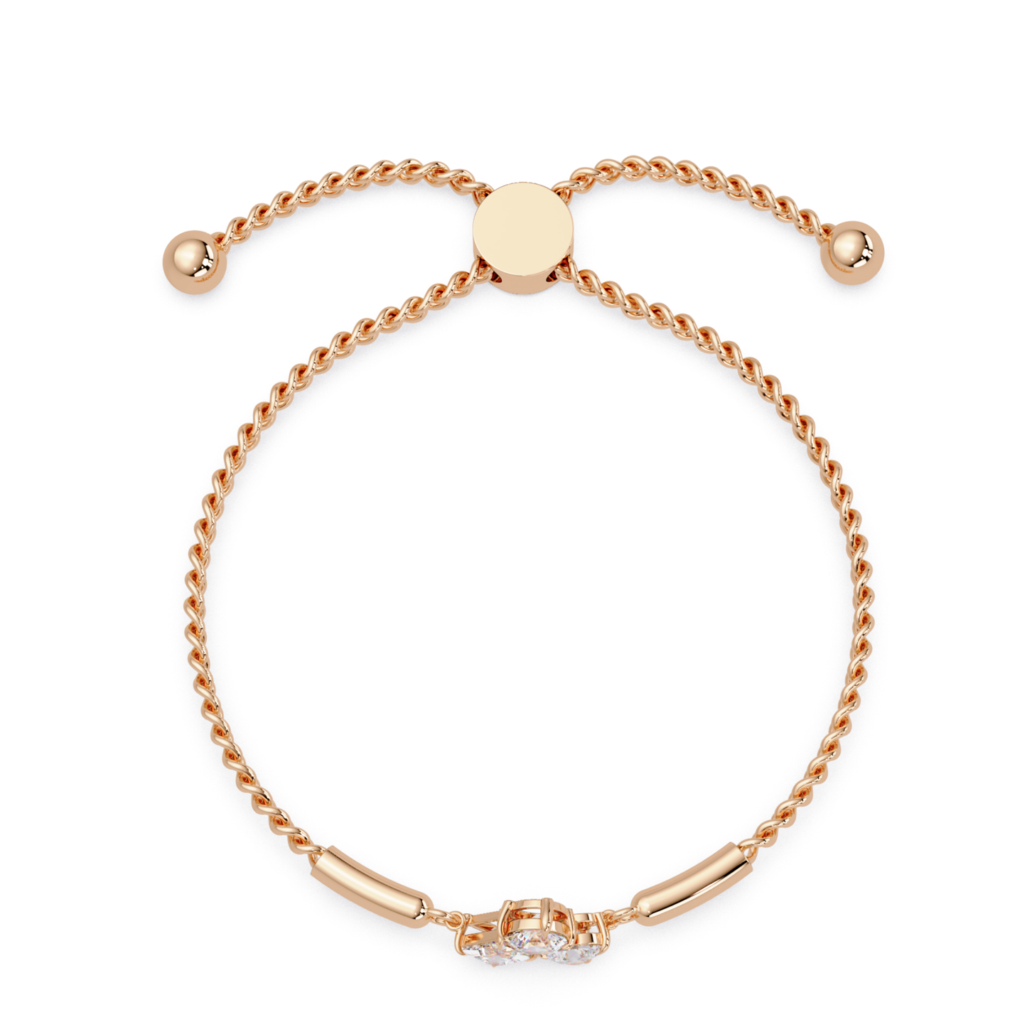 Trio Lab Grown Diamond Shape Adjustable Bracelet - HIGHCARAT DIAMONDS