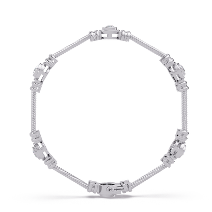 Triple Rope Lab Grown Round Diamond Gold Bracelet - HIGHCARAT DIAMONDS