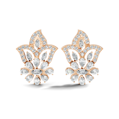 2.86Ct Marquise, Pear and Round Cut Diamond Elegant Dainty Sparkling Classic Bridesmaid Earring For Women's - HIGHCARAT DIAMONDS