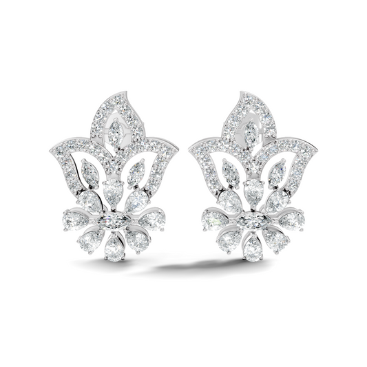 2.86Ct Marquise, Pear and Round Cut Diamond Elegant Dainty Sparkling Classic Bridesmaid Earring For Women's - HIGHCARAT DIAMONDS