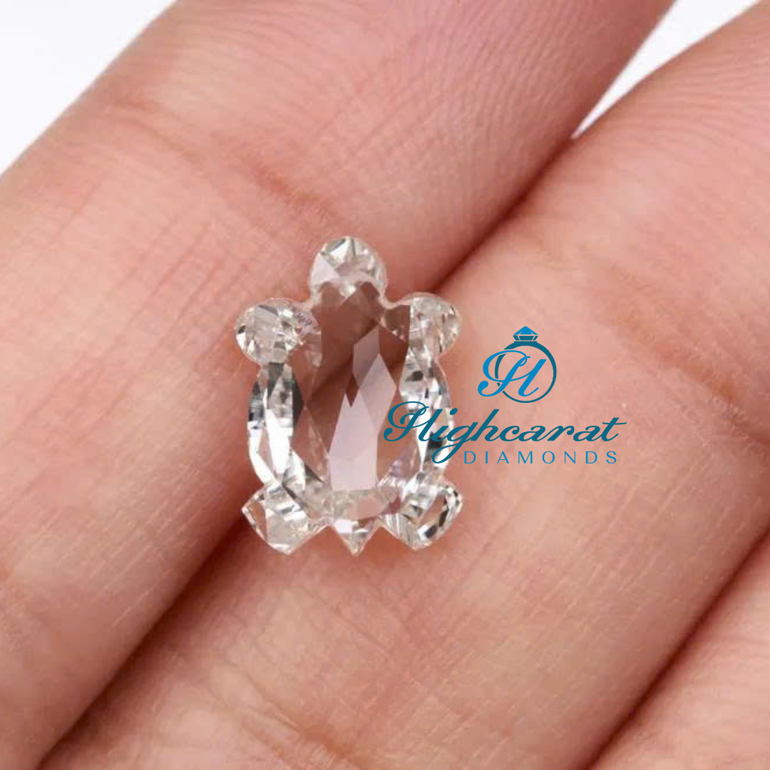 Turtle Shape lab Grown Unique Cut Shinning Occasionally Wear Diamond Pendant For Women - HIGHCARAT DIAMONDS