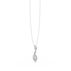 Marquise & Round Cut Vintage Lab Grown Diamond Unique Pendant - HIGHCARAT DIAMONDS