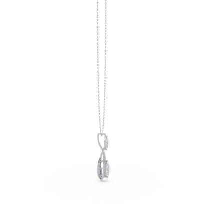 Marquise & Round Cut Vintage Lab Grown Diamond Unique Pendant - HIGHCARAT DIAMONDS