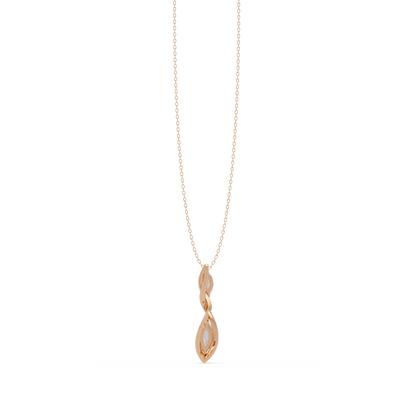 Marquise & Round Cut Vintage Lab Grown Diamond Unique Pendant - HIGHCARAT DIAMONDS