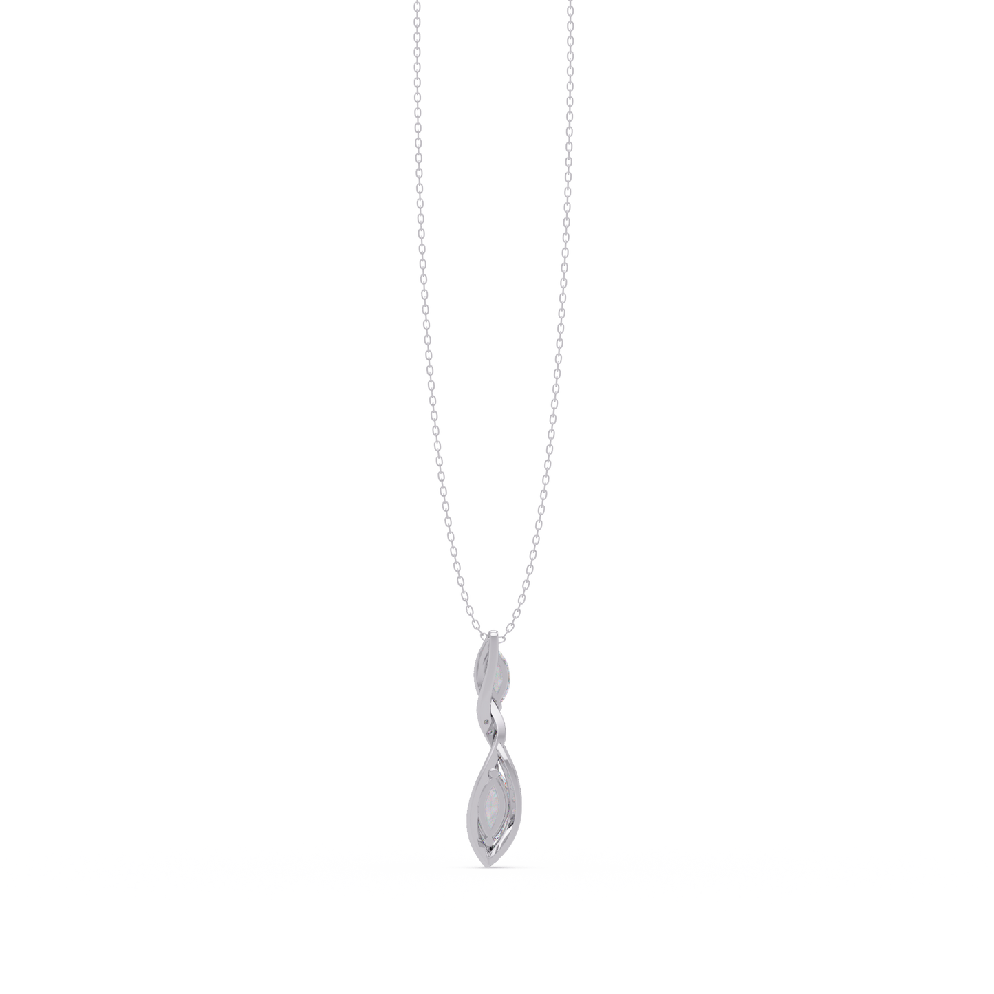 Marquise & Round Cut Vintage Lab Grown Diamond Unique Pendant - HIGHCARAT DIAMONDS